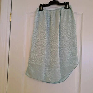 Elegant Light Blue Floral Skirt